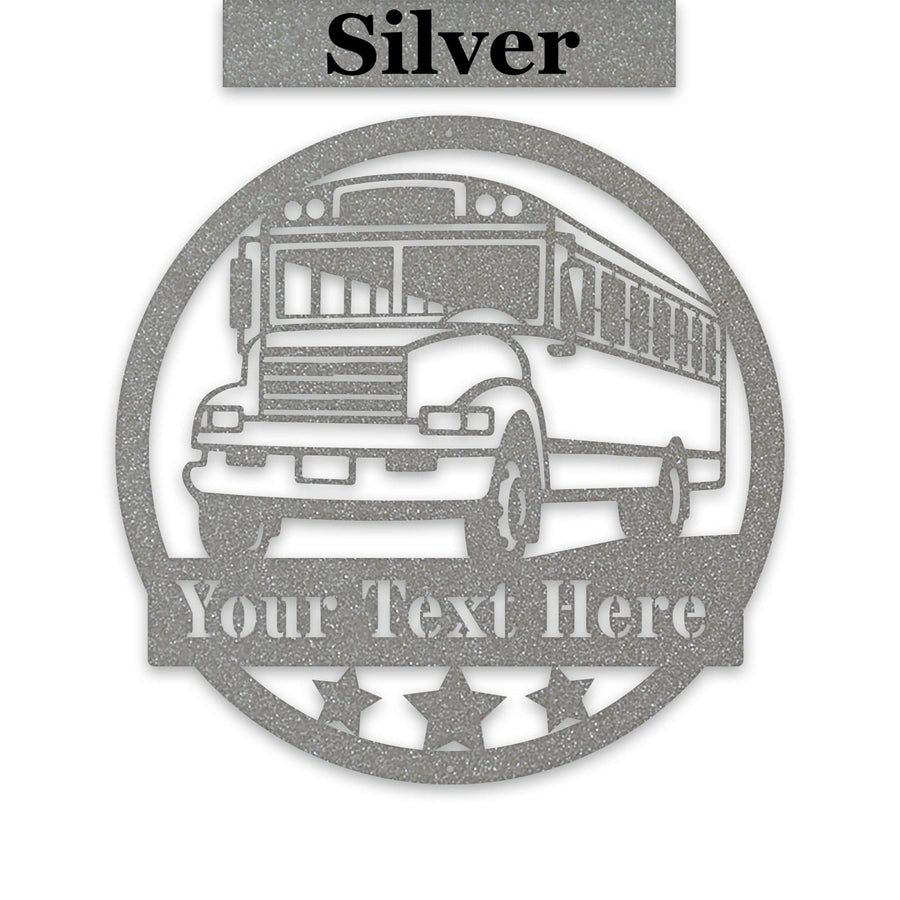School Bus Metal Sign - Personalized Back to School Bus Driver Gift | Durable Outdoor Decor