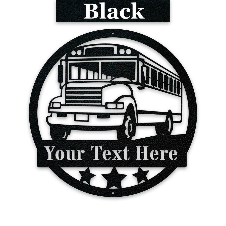 School Bus Metal Sign - Personalized Back to School Bus Driver Gift | Durable Outdoor Decor