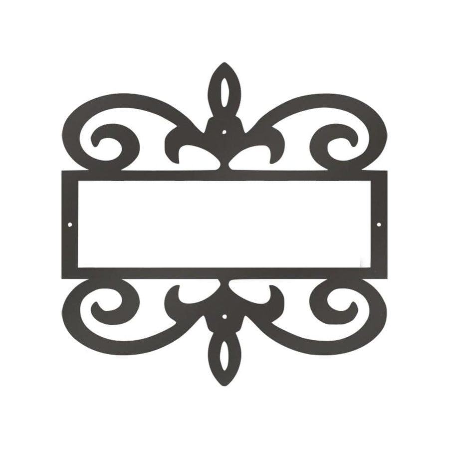 Scroll Address Metal Sign