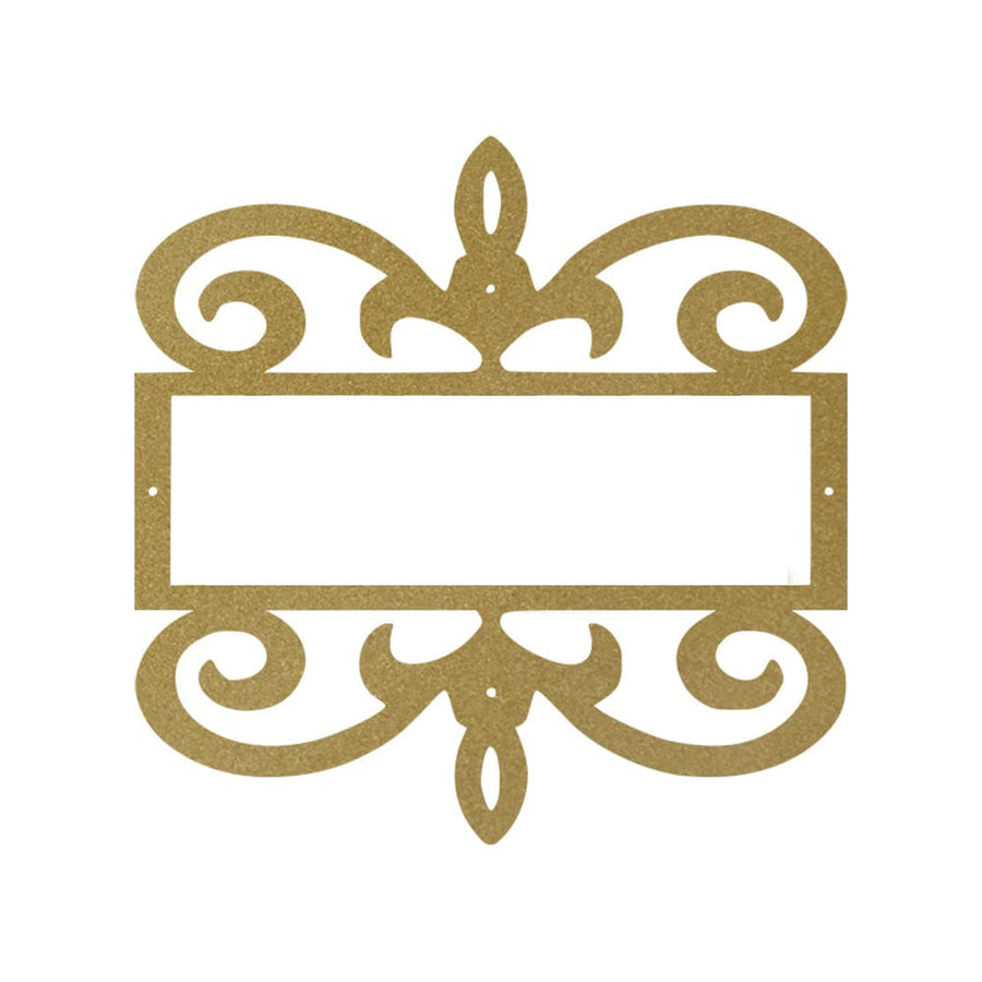 Scroll Address Metal Sign