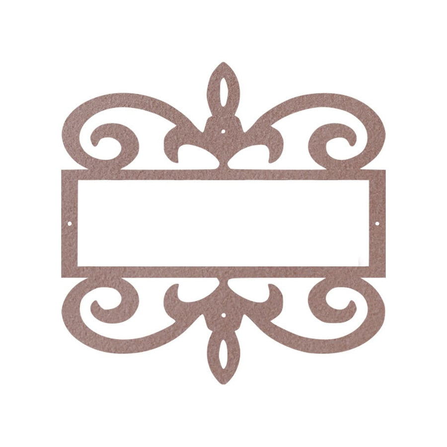 Scroll Address Metal Sign