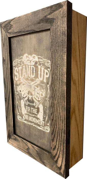 Stand Up for the 2nd Amendment Hidden Gun Storage Firearm Concealment Wall Decor