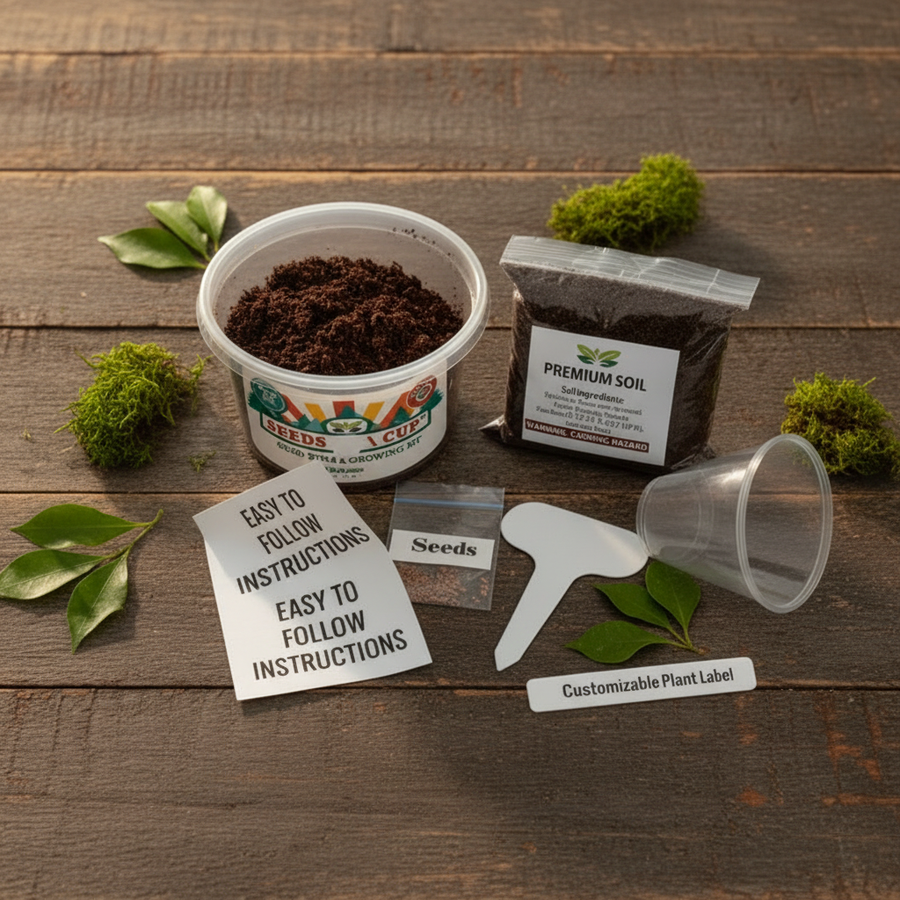 Doggo's Garden (For Dogs) Garden Kit | Basil, Sage, Cilantro & Dill | Seeds In A Cup®
