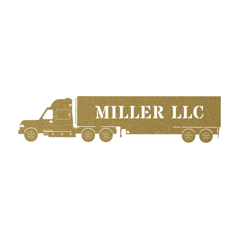 Semi-Truck with Trailer Monogram