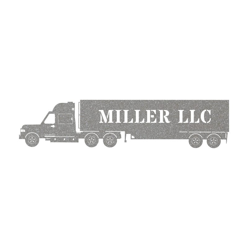 Semi-Truck with Trailer Monogram