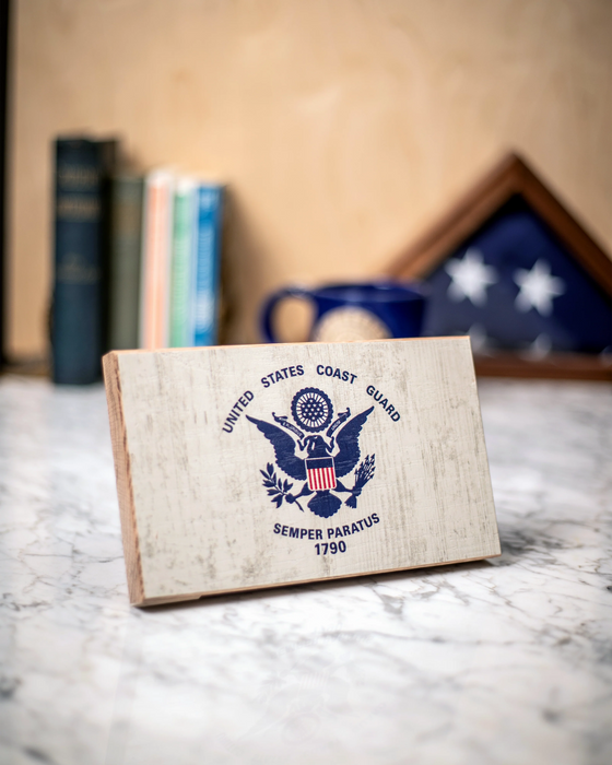 Collective - Coast Guard Wooden Desk Flag
