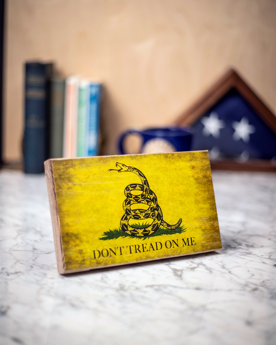 Collective - Gadsden Wooden Desk Flag