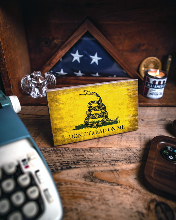 Collective - Gadsden Wooden Desk Flag