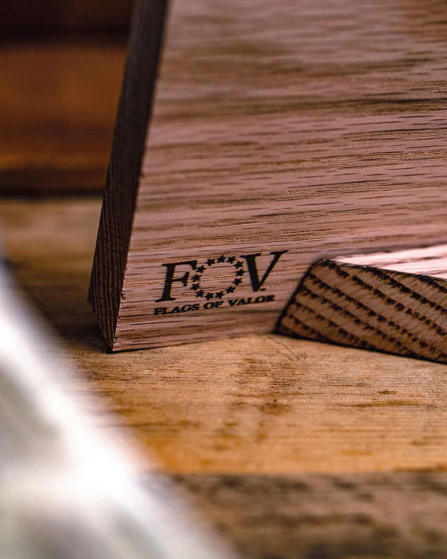 Collective - Marine Corps Wooden Desk Flag