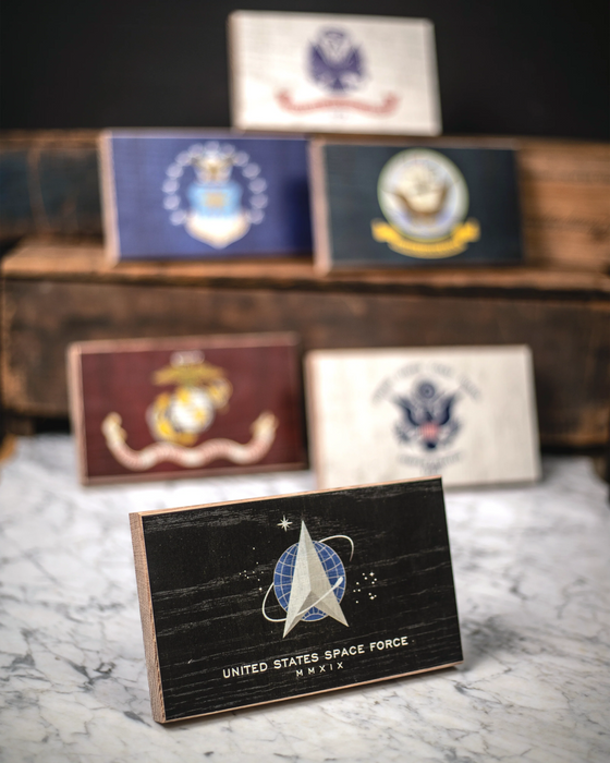 Collective - Space Force Wooden Desk Flag