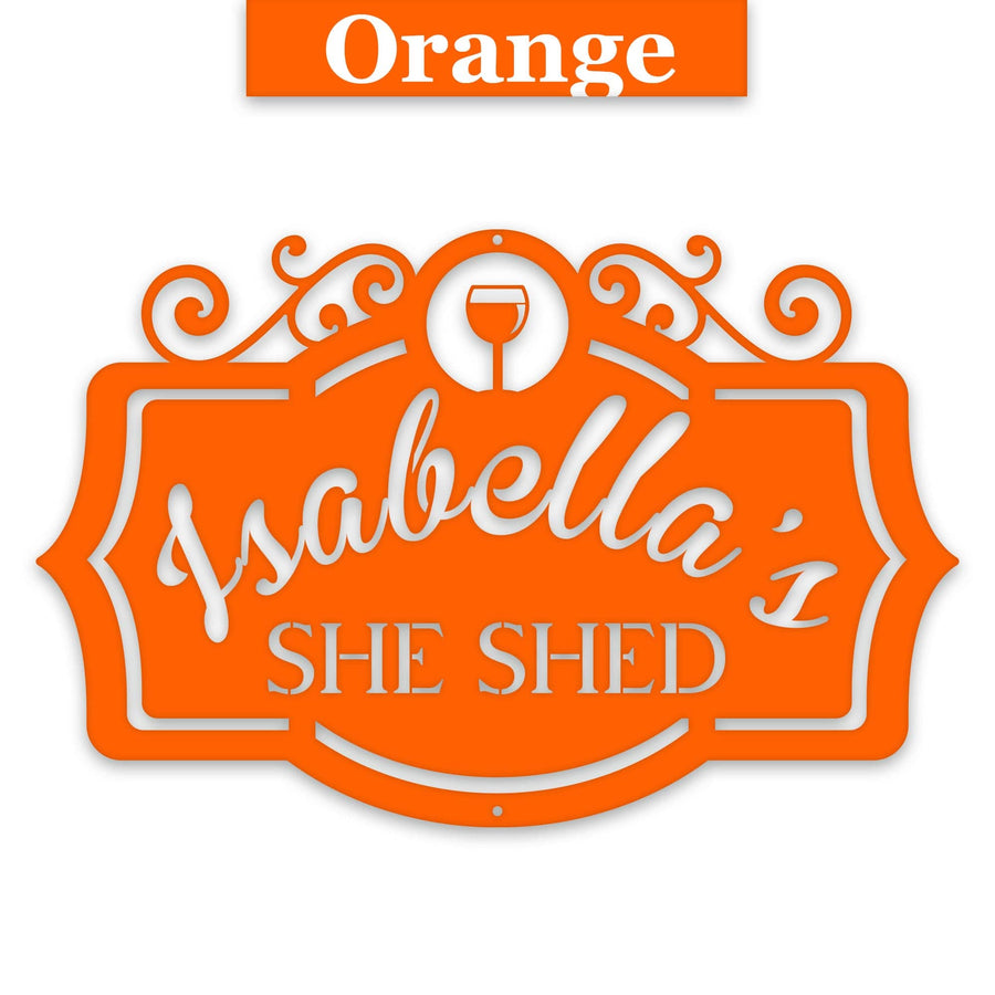 She Shed Personalized Metal Sign