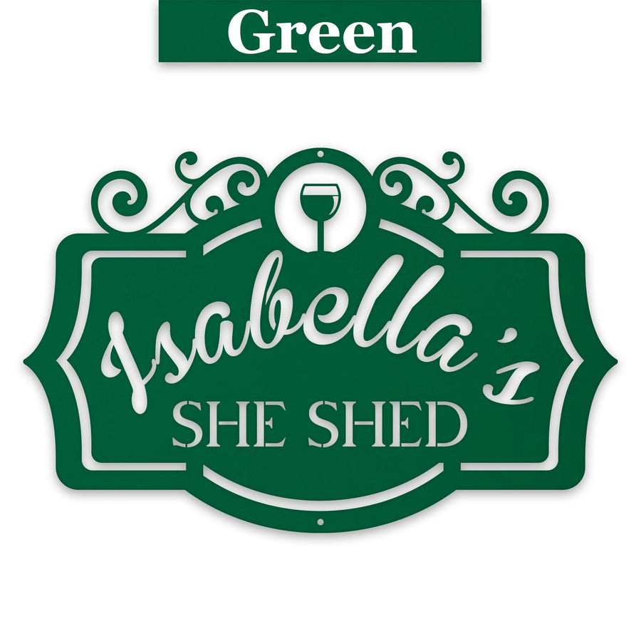 She Shed Personalized Metal Sign