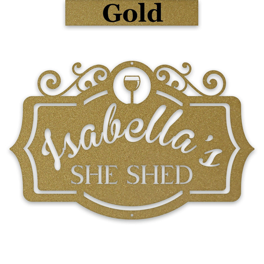 She Shed Personalized Metal Sign