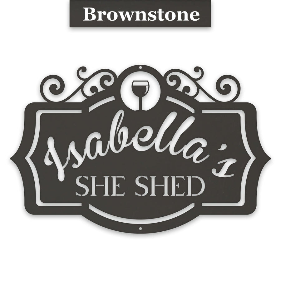 She Shed Personalized Metal Sign