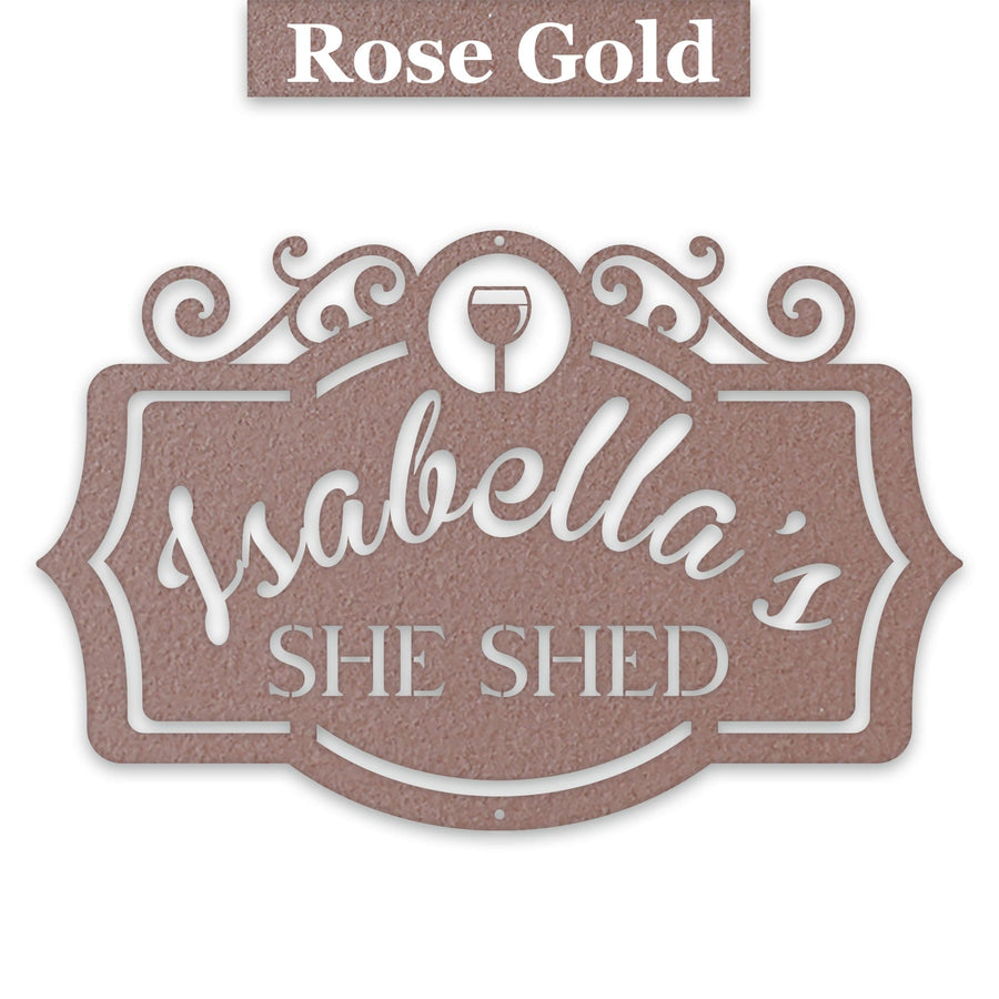 She Shed Personalized Metal Sign
