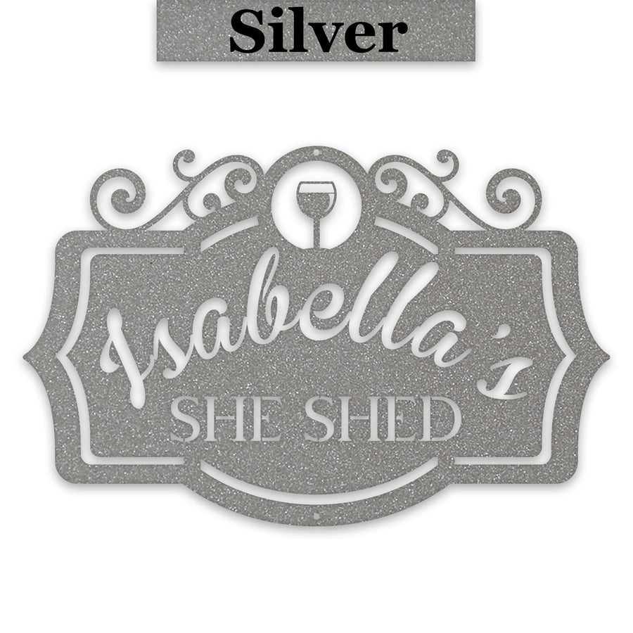 She Shed Personalized Metal Sign