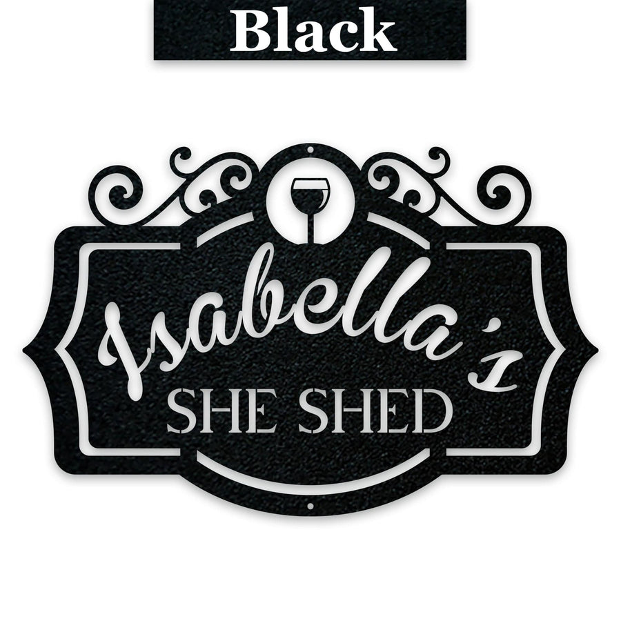 She Shed Personalized Metal Sign