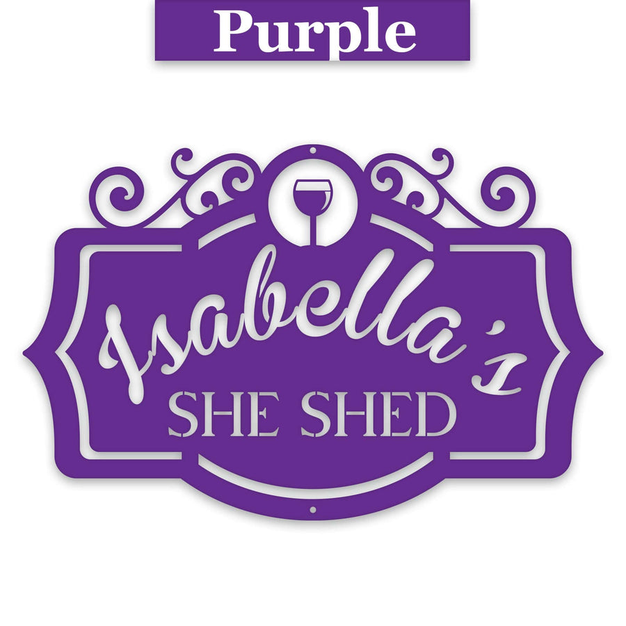 She Shed Personalized Metal Sign