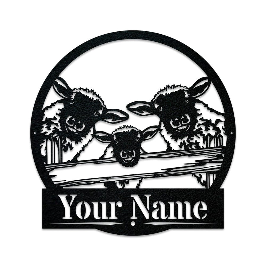 Sheep on a Fence Monogram