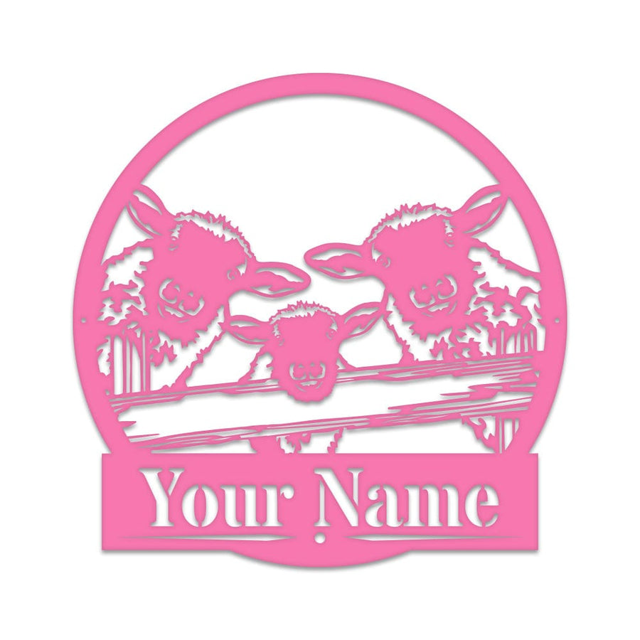 Sheep on a Fence Monogram