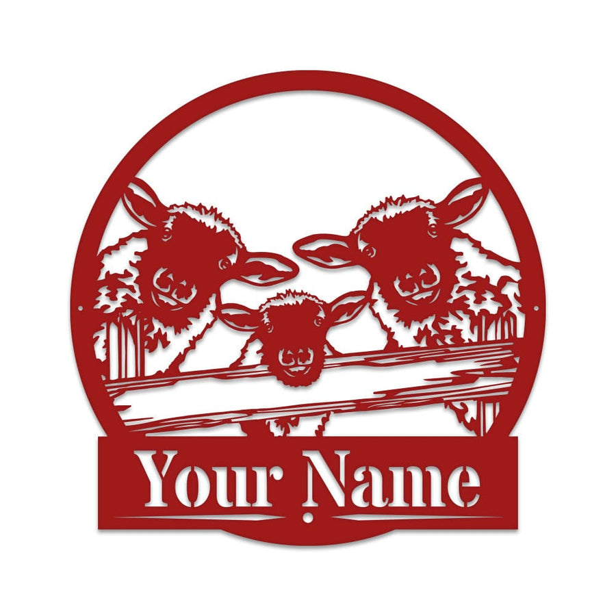 Sheep on a Fence Monogram