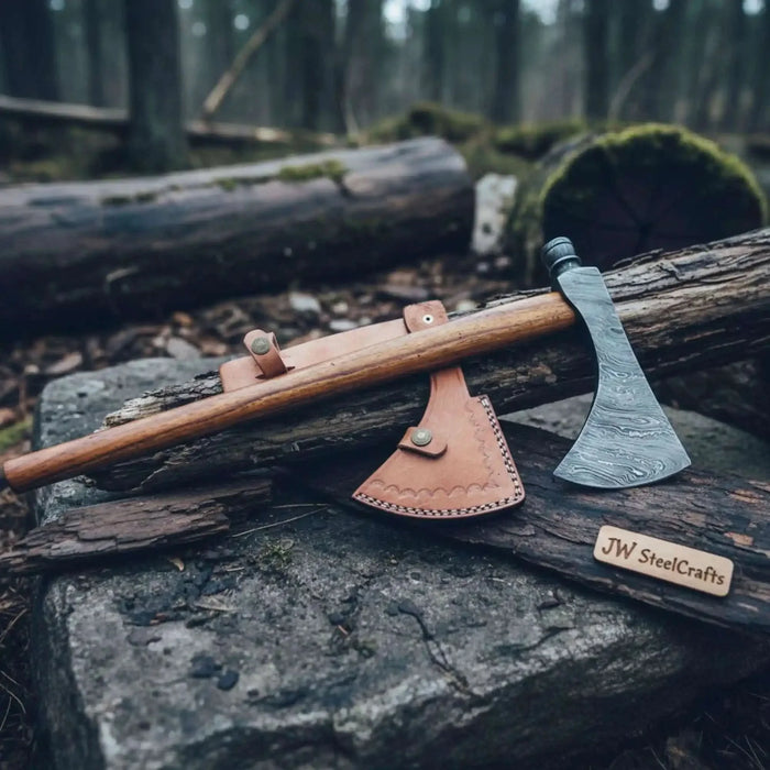 Smoking Bushcraft Axe for Camping, Woodcraft and Trail Chopping