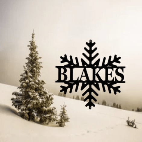 Snowflake Monogram Sign