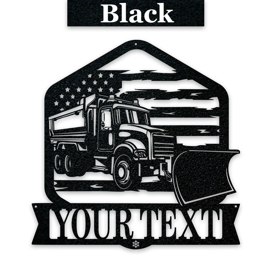 Personalized Snowplow Decor - Custom Metal Sign for Highway Worker Gift
