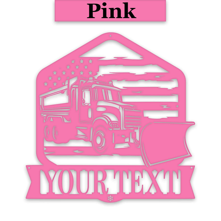 Personalized Snowplow Decor - Custom Metal Sign for Highway Worker Gift