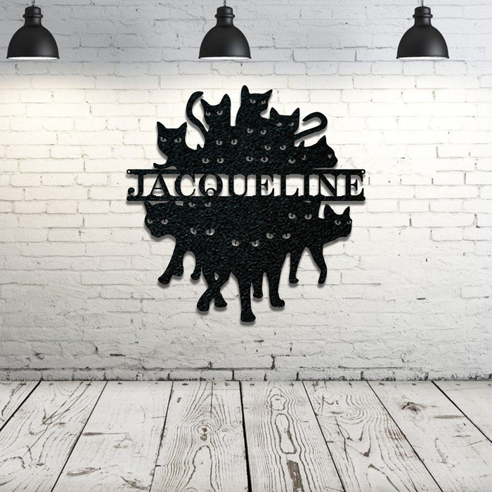 So Many Felines!!!!! Personalized Metal Sign