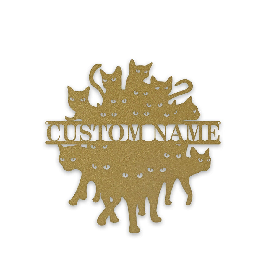 So Many Felines!!!!! Personalized Metal Sign