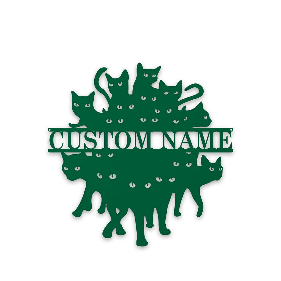 So Many Felines!!!!! Personalized Metal Sign