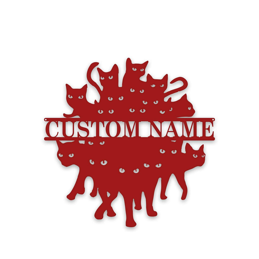 So Many Felines!!!!! Personalized Metal Sign