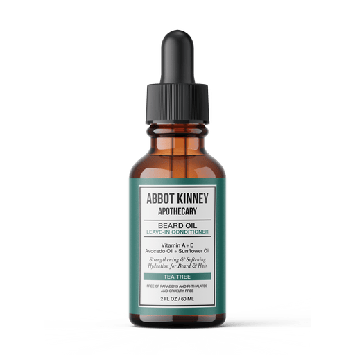 Softening Beard and Mustache Oil, Strengthens and Conditions, Tea Tree, 2 oz by Abbot Kinney Apothecary Men's Grooming Los Angeles Brands 