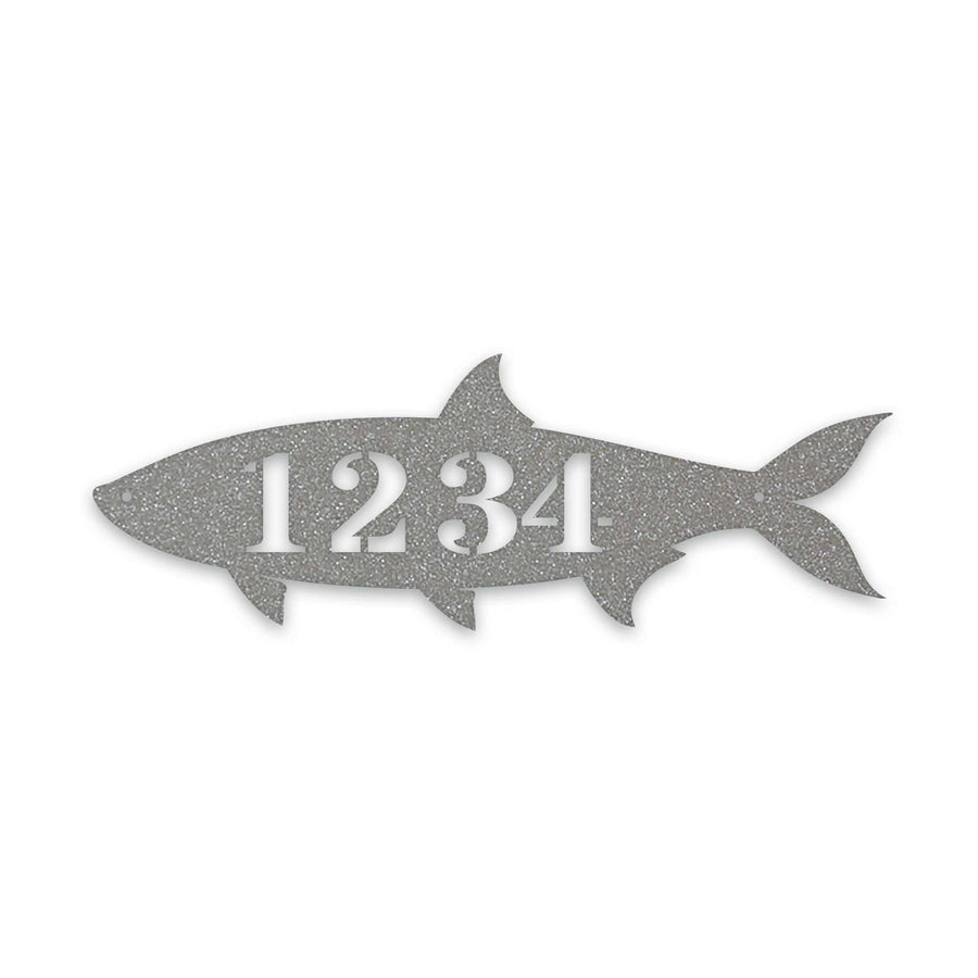 Solid Fish Personalized Address Metal Sign