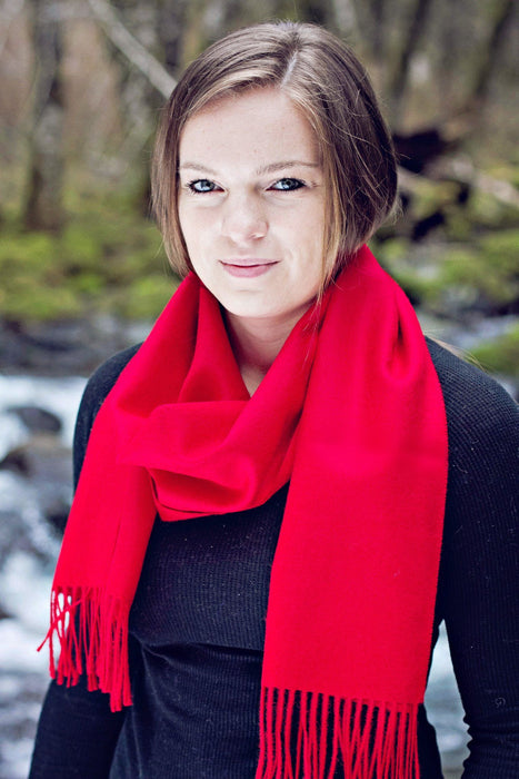 Solid Weave Brushed Alpaca Scarf