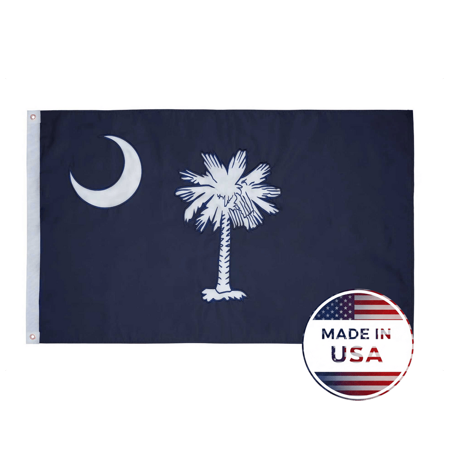 South Carolina State Flag shown flat
