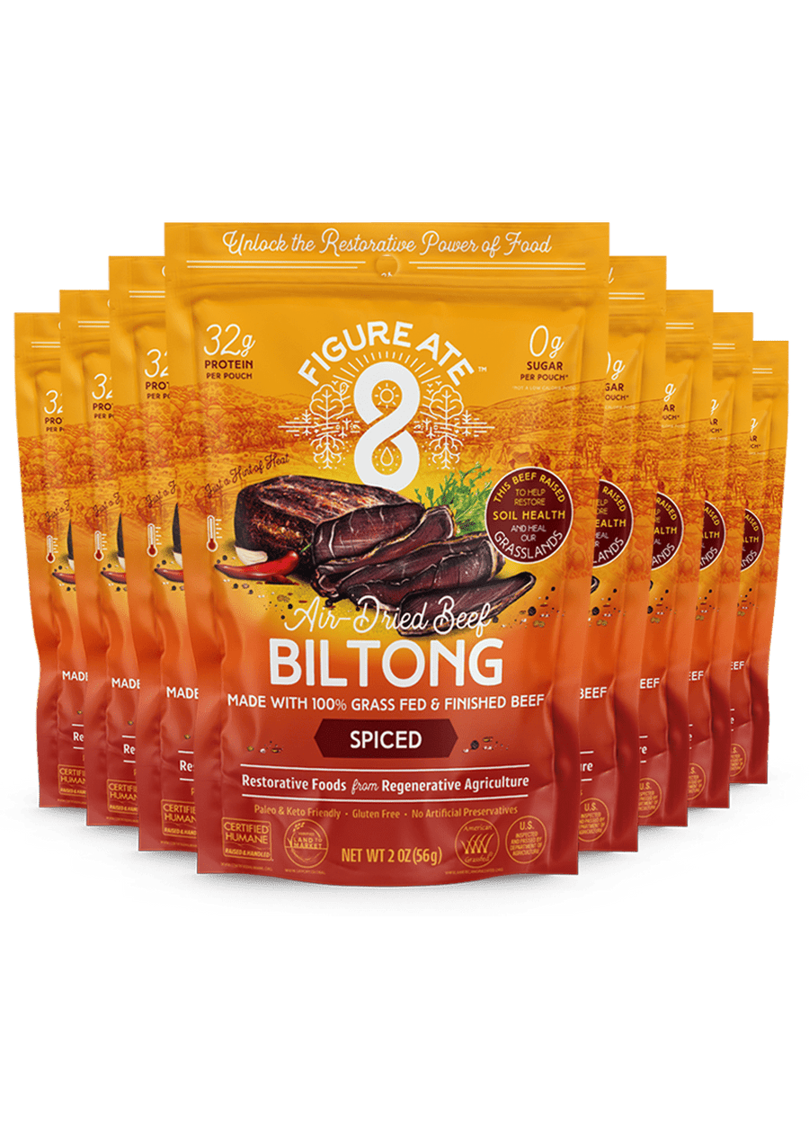 Spiced Grass Fed & Finished Beef Biltong