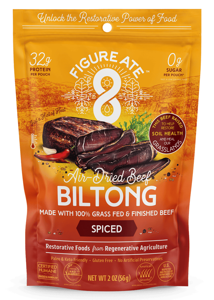 Spiced Grass Fed & Finished Beef Biltong