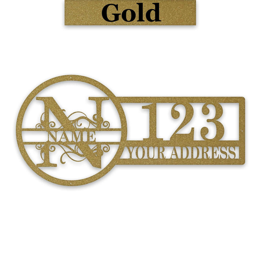 Split Letter Address Sign