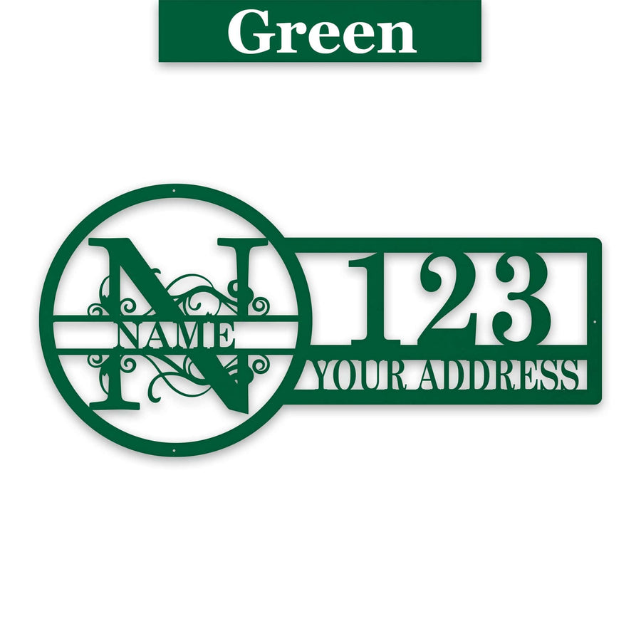 Split Letter Address Sign