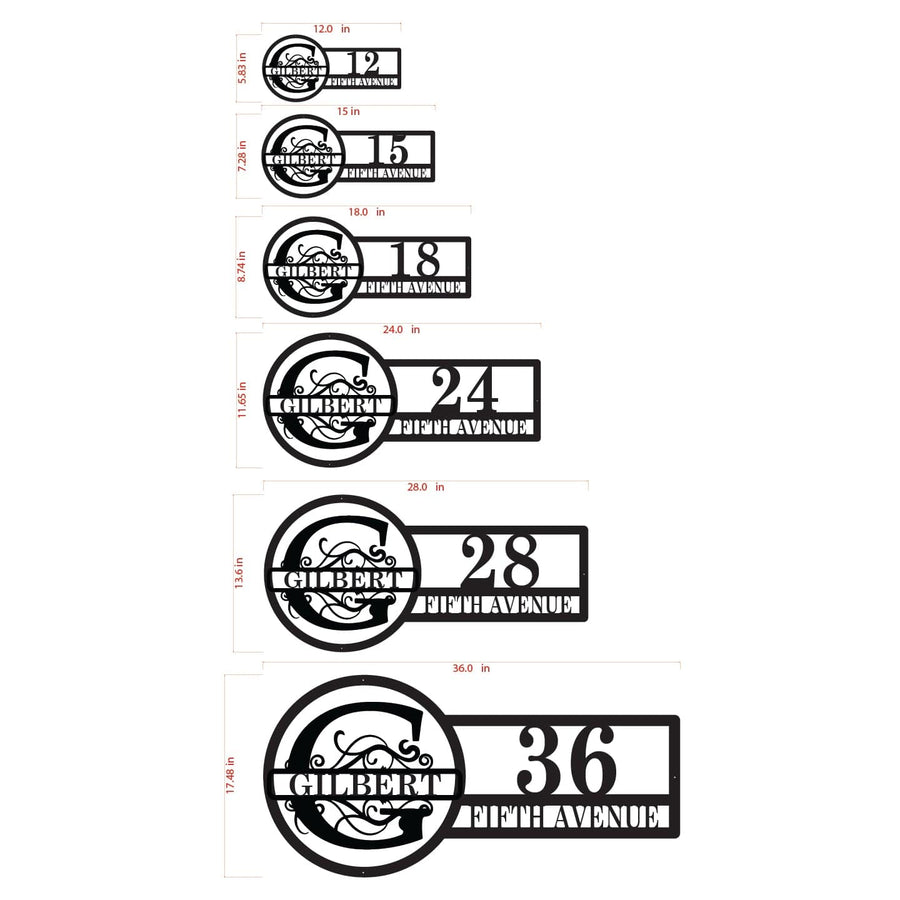 Split Letter Address Sign