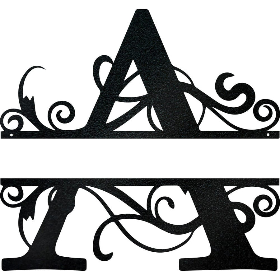 Split Letter Monogram - Metal Sign