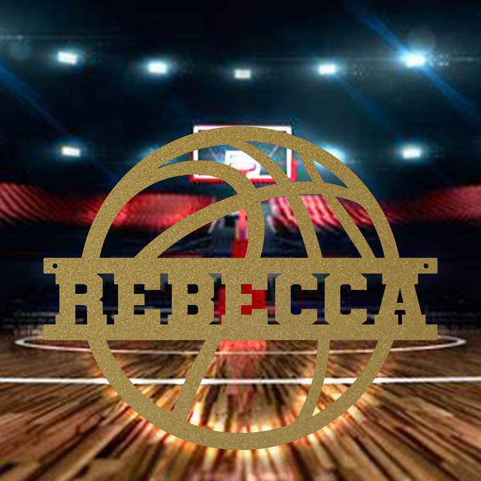 SPORT BALL- BASKETBALL Custom Metal Sign