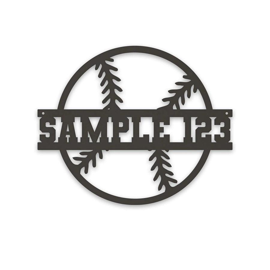 Sport Ball Monogram - BASEBALL- Personalized Metal Sport Sign