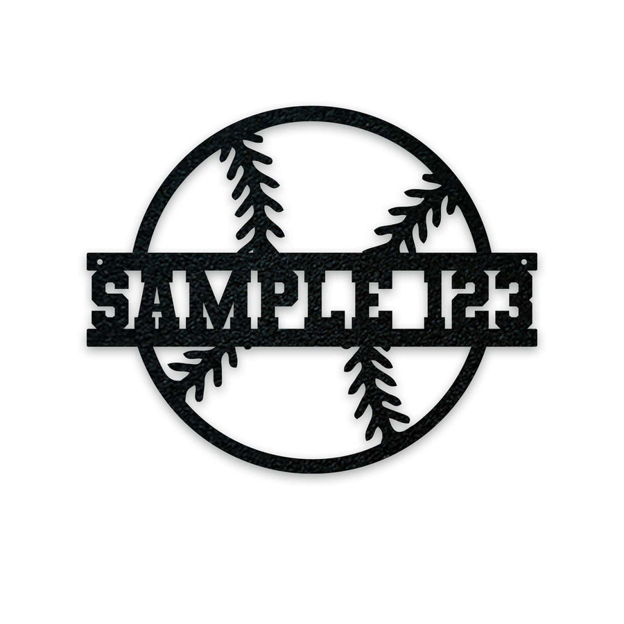 Sport Ball Monogram - BASEBALL- Personalized Metal Sport Sign