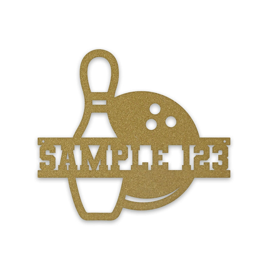 Sport Ball Monogram - Bowling - Personalized Metal Sport Sign