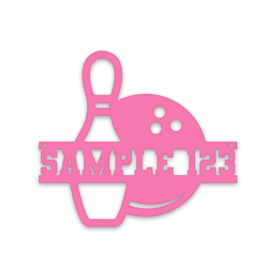 Sport Ball Monogram - Bowling - Personalized Metal Sport Sign