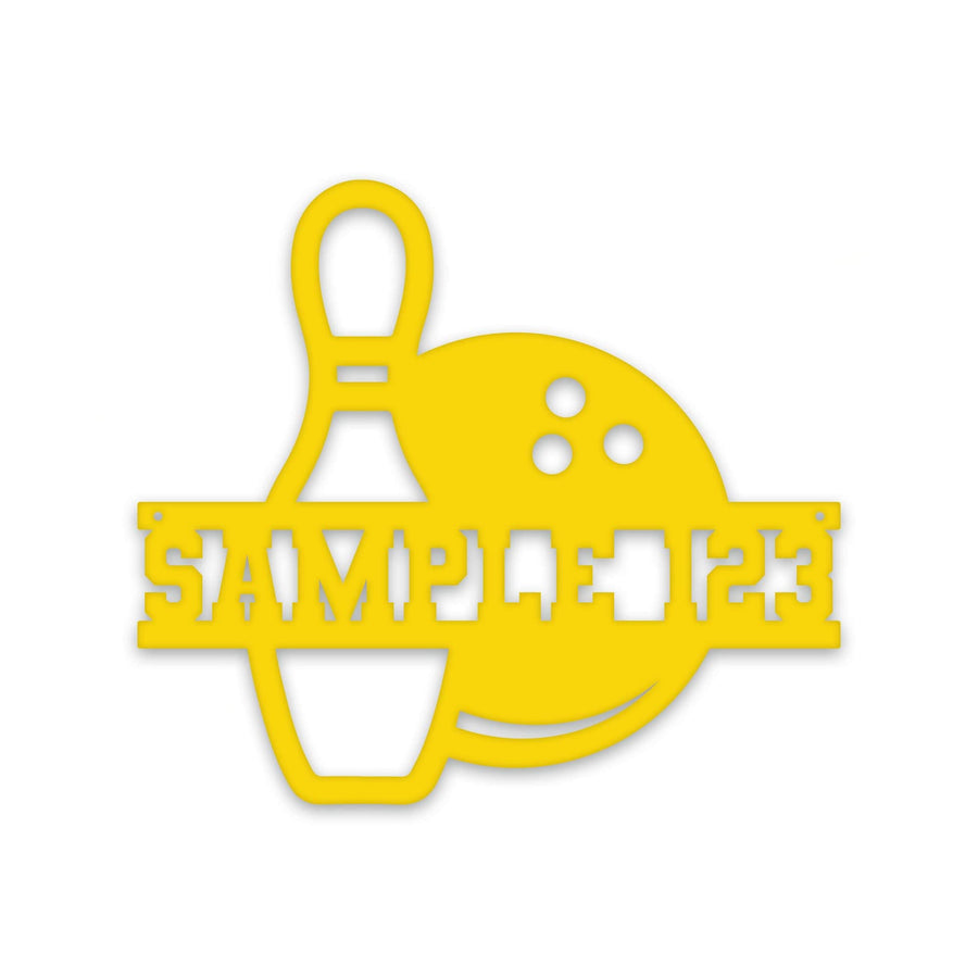 Sport Ball Monogram - Bowling - Personalized Metal Sport Sign