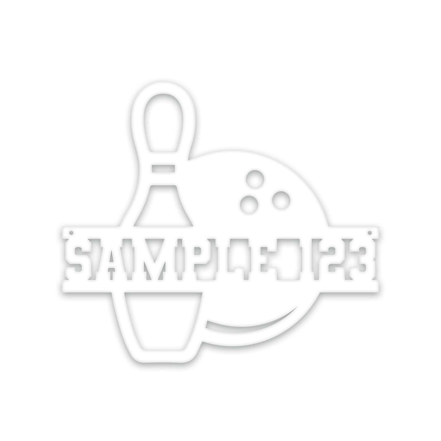 Sport Ball Monogram - Bowling - Personalized Metal Sport Sign